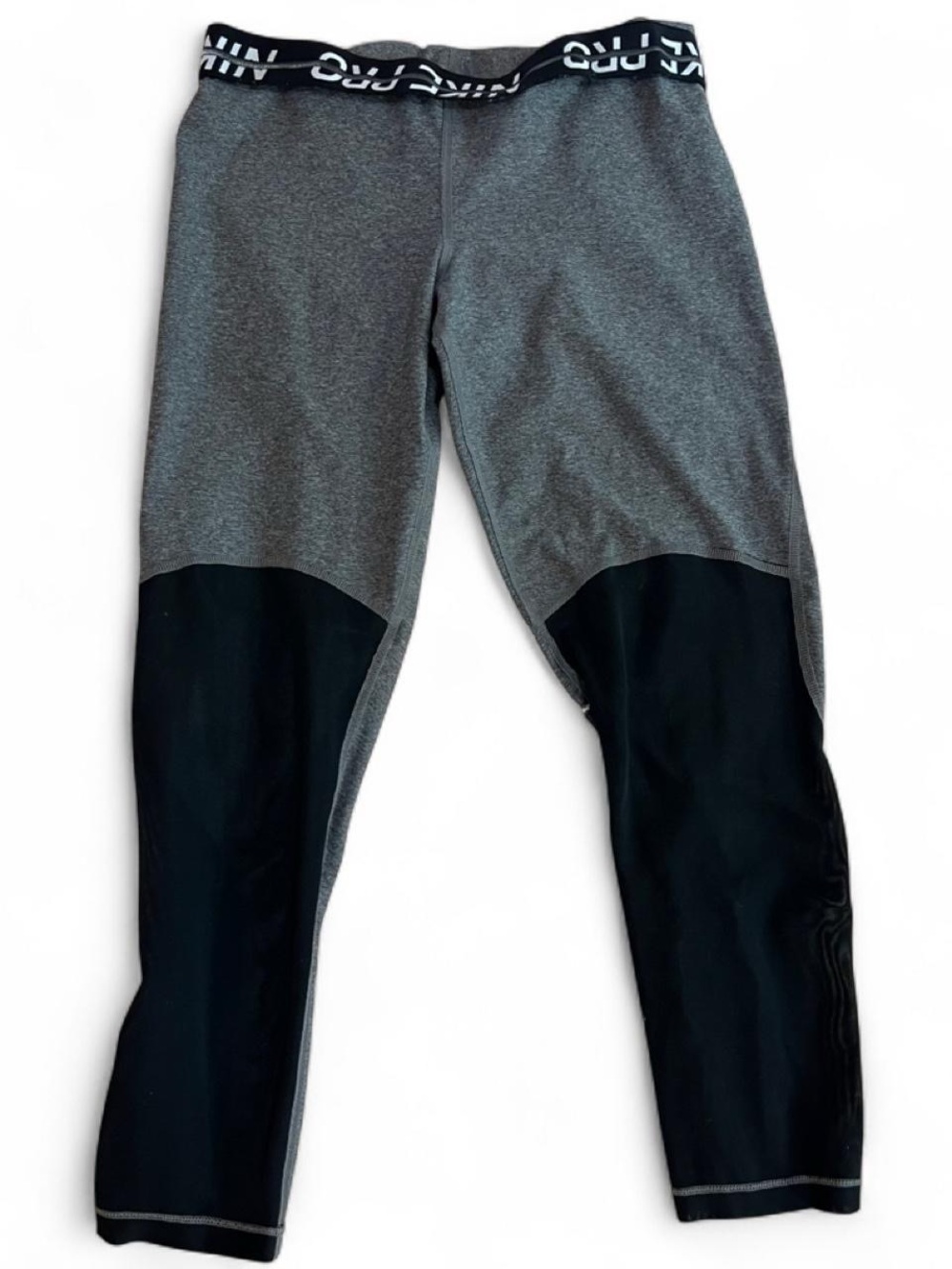 Nike Gray and Black Performance Leggings